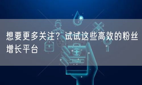 想要更多关注？试试这些高效的粉丝增长平台