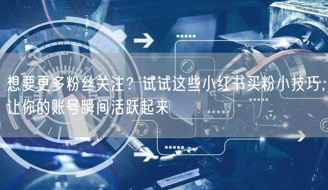 想要更多粉丝关注？试试这些小红书买粉小技巧，让你的账号瞬间活跃起来