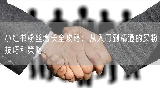 小红书粉丝增长全攻略：从入门到精通的买粉技巧和策略！