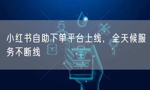 小红书自助下单平台上线，全天候服务不断线