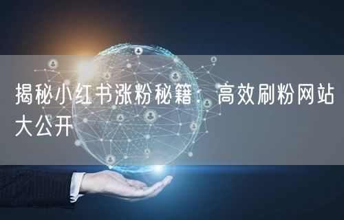 揭秘小红书涨粉秘籍：高效刷粉网站大公开