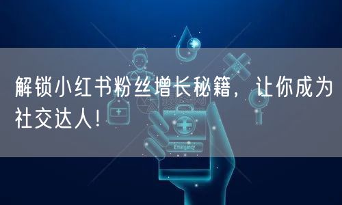 解锁小红书粉丝增长秘籍，让你成为社交达人！