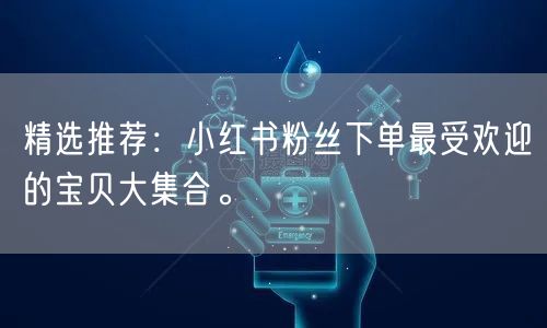 精选推荐：小红书粉丝下单最受欢迎的宝贝大集合。