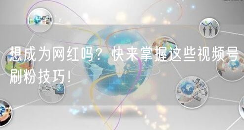 想成为网红吗？快来掌握这些视频号刷粉技巧！