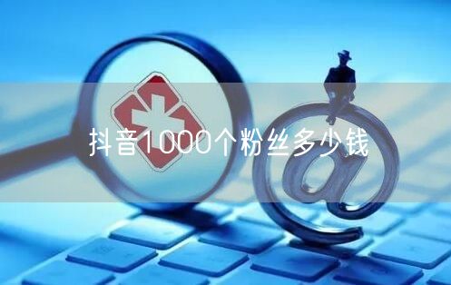 抖音1000个粉丝多少钱