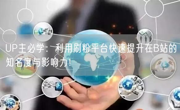 UP主必学：利用刷粉平台快速提升在B站的知名度与影响力！