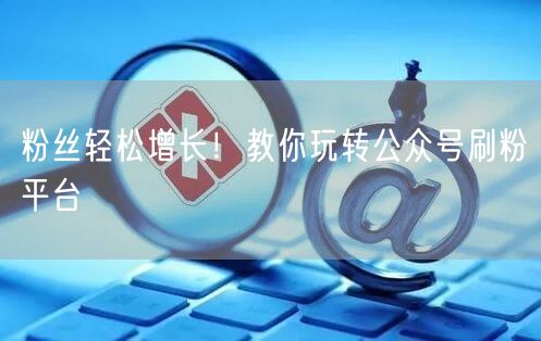 粉丝轻松增长！教你玩转公众号刷粉平台