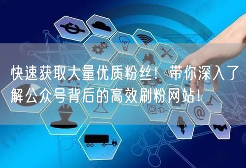 快速获取大量优质粉丝！带你深入了解公众号背后的高效刷粉网站！