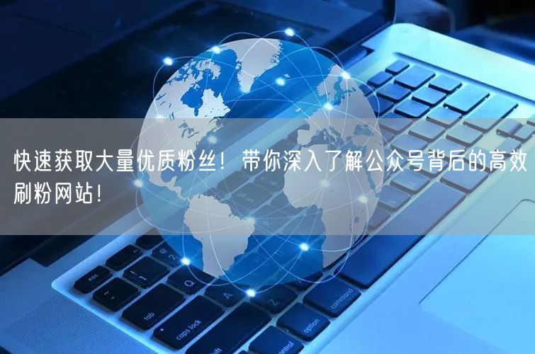 快速获取大量优质粉丝！带你深入了解公众号背后的高效刷粉网站！