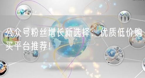 公众号粉丝增长新选择：优质低价购买平台推荐！