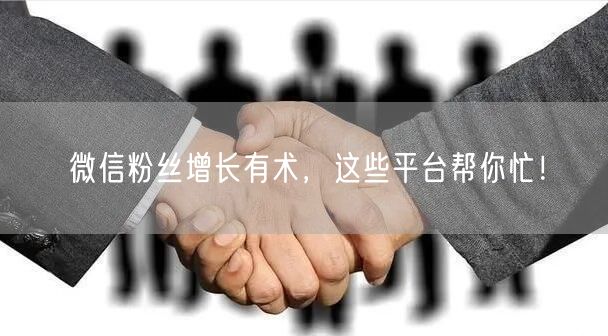 微信粉丝增长有术，这些平台帮你忙！