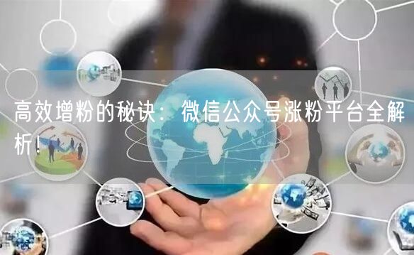 高效增粉的秘诀：微信公众号涨粉平台全解析