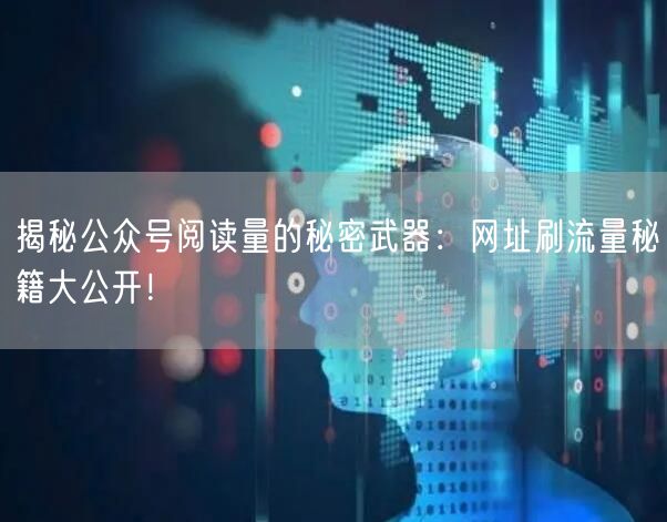 揭秘公众号阅读量的秘密武器：网址刷流量秘籍大公开！